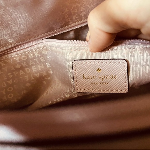 Kate Spade Pink Polka Dot Tote Pocketbook - Picture 7 of 13